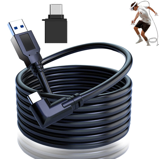 Romanda 16FT/5M Link Cable for Oculus Quest 2, USB A 3.2 Gen to Type C High Speed Data Transfer & Fast Charging Cable, Virtual Reality Extension Charger Cord for Oculus Quest 2 Accessories